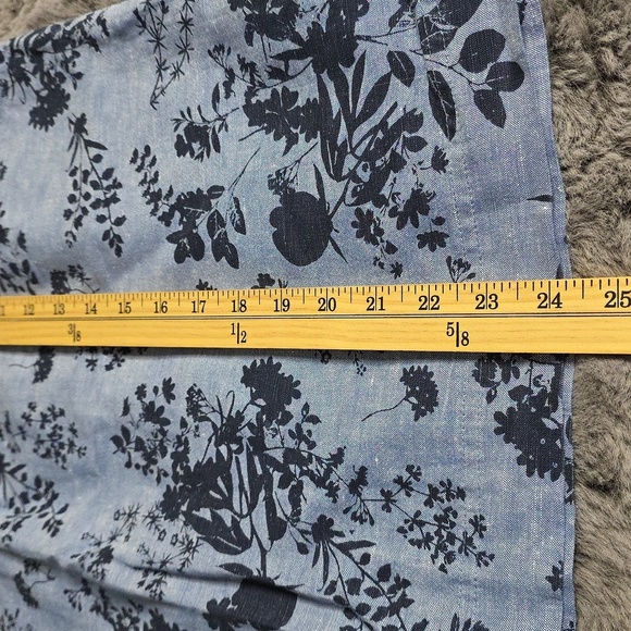 Liz Claiborne Blue Floral Linen / Cotton Blend Sleevless Tank Size XL - Picture 10 of 10